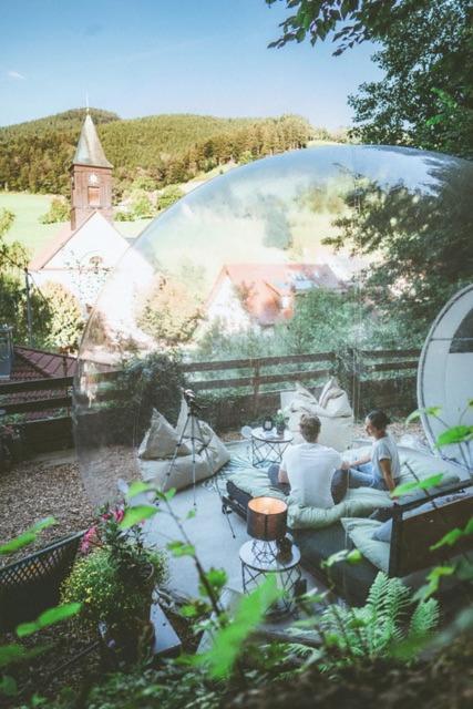Living Timeless- Bubble Tent Elzach Inklusive Hot Tube Badefass- Schlafen Unterm Sternenhimmel Eksteriør bilde