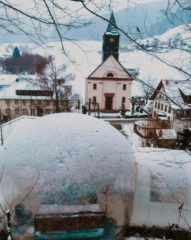 Living Timeless- Bubble Tent Elzach Inklusive Hot Tube Badefass- Schlafen Unterm Sternenhimmel Eksteriør bilde