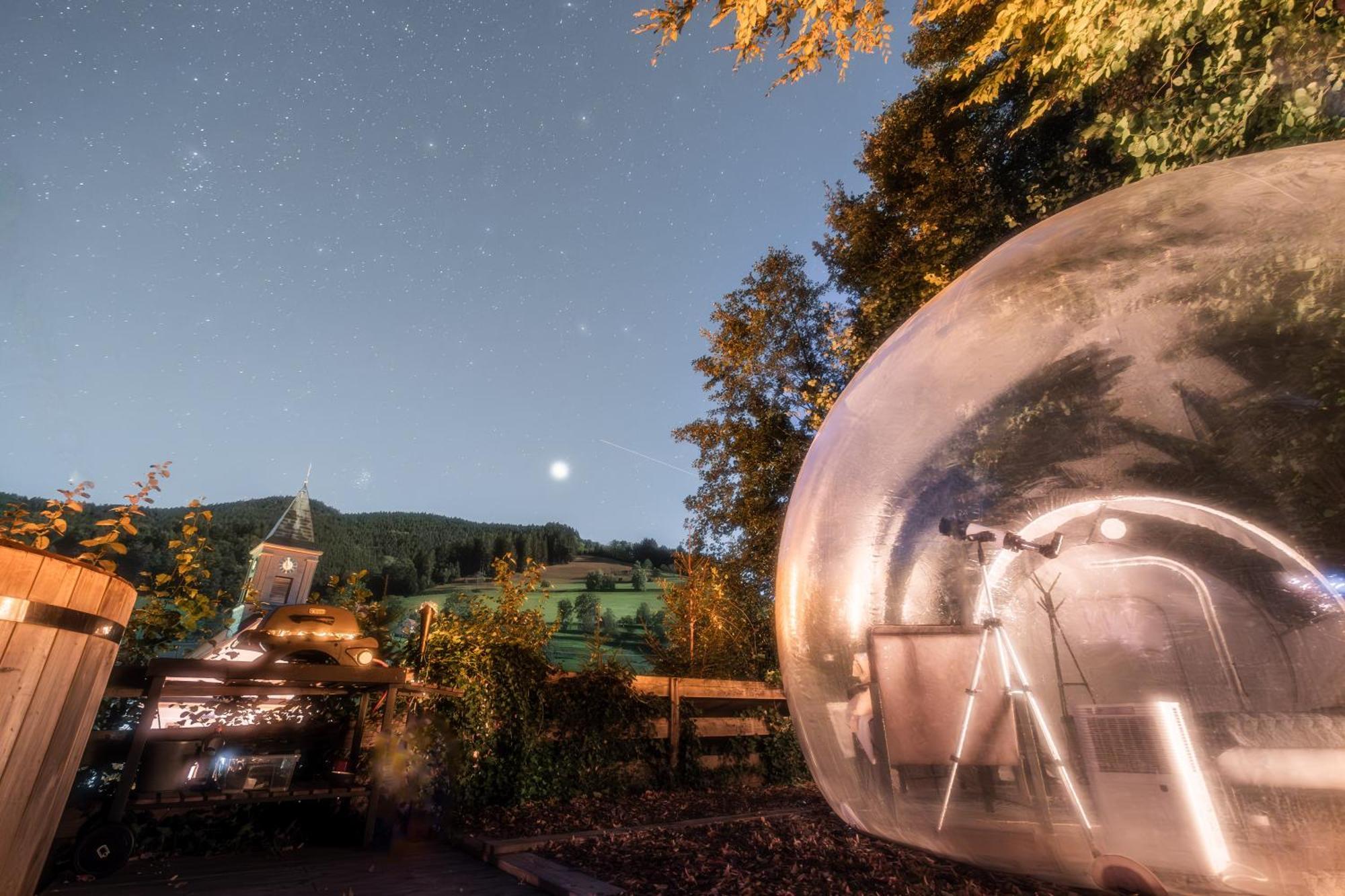 Living Timeless- Bubble Tent Elzach Inklusive Hot Tube Badefass- Schlafen Unterm Sternenhimmel Eksteriør bilde